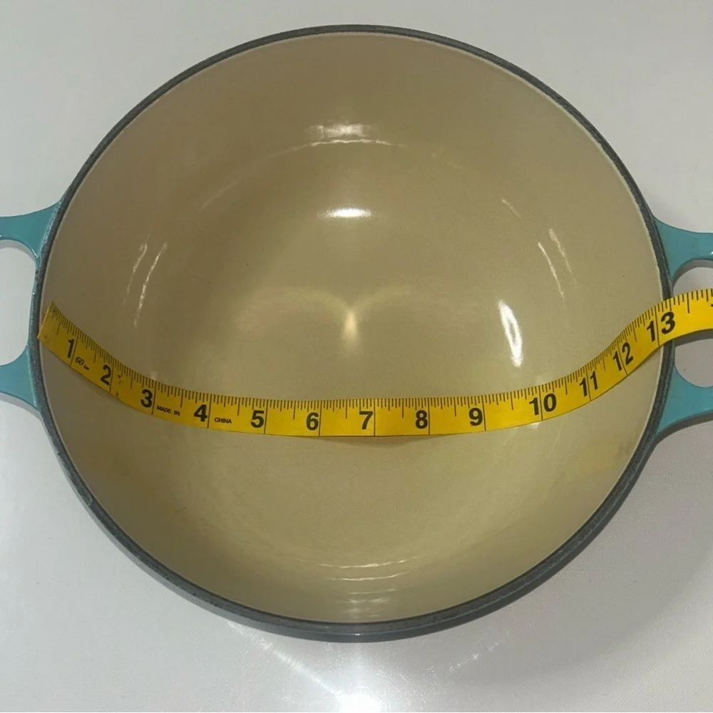 Rare Le Creuset Caribbean Blue 22cm Marmite Dutch Oven Cast Iron France